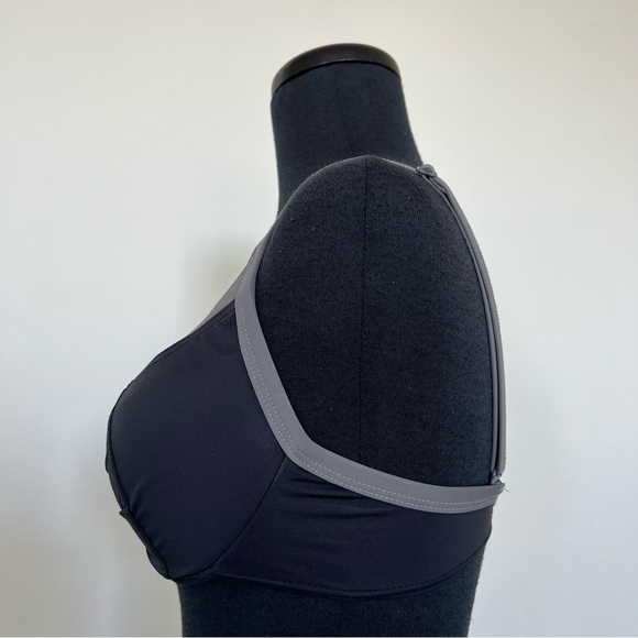 NWOT Lolë Maldives D-Cup Bikini Top in Black and Grey, S - Picture 5 of 12